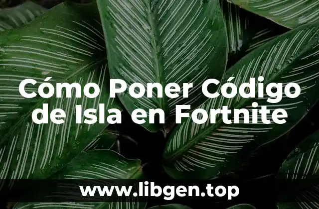 Cómo Poner Código de Isla en Fortnite