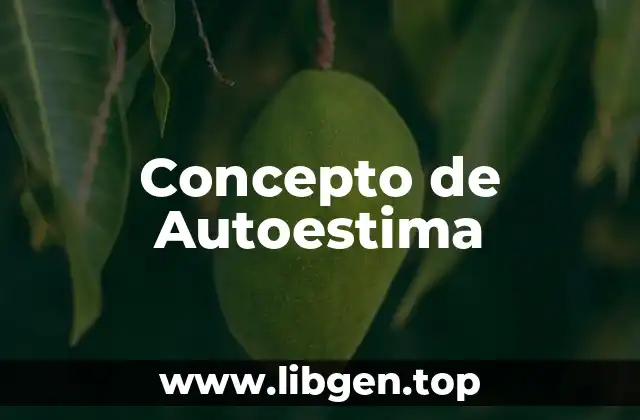 Concepto de Autoestima