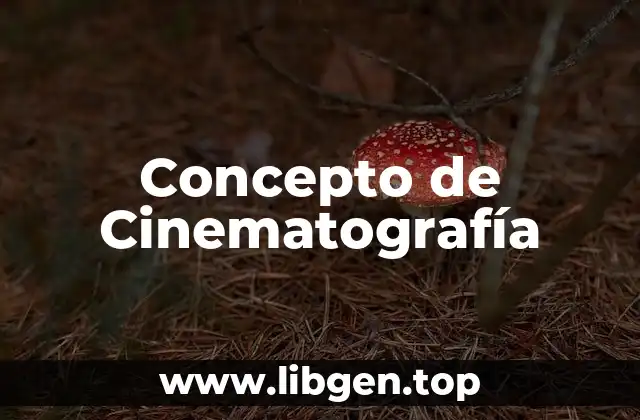 Concepto de Cinematografía