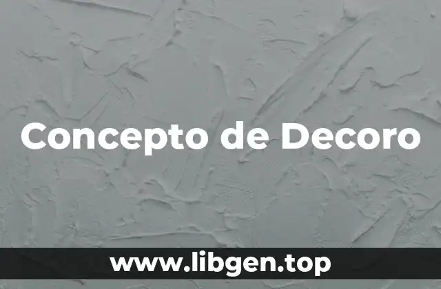 Concepto de Decoro