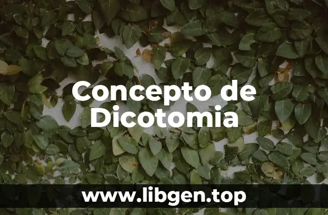 Concepto de Dicotomia
