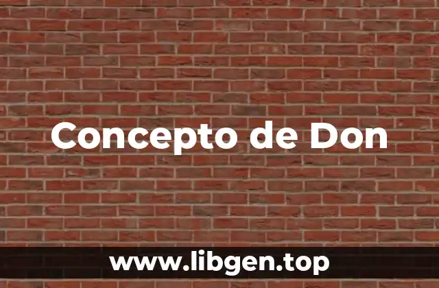 Concepto de Don