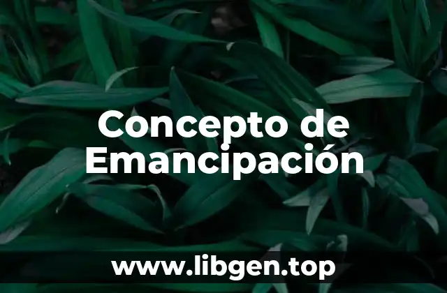 Concepto de Emancipación