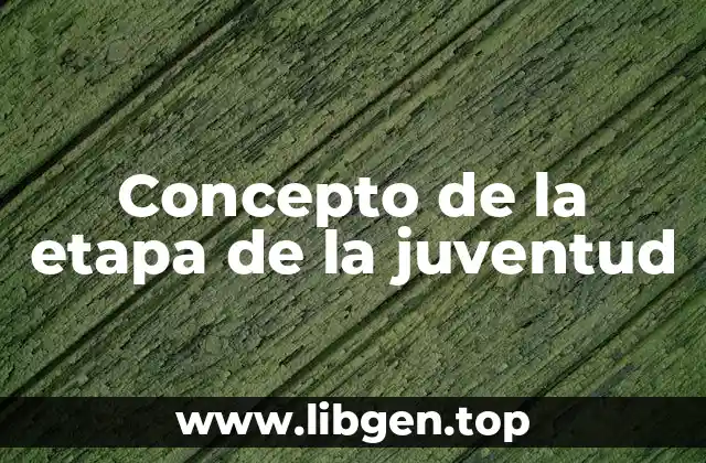 Concepto de la etapa de la juventud