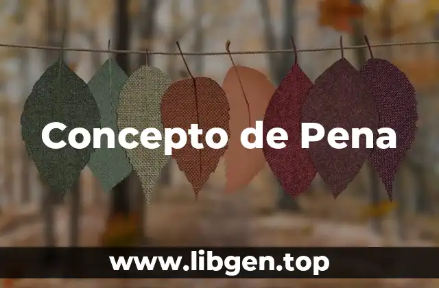 Concepto de Pena