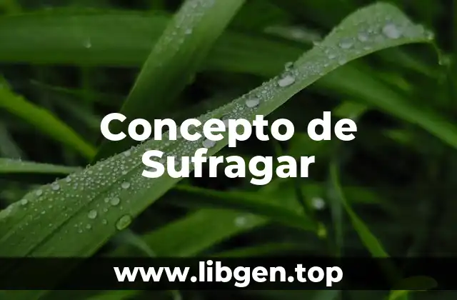 Concepto de Sufragar