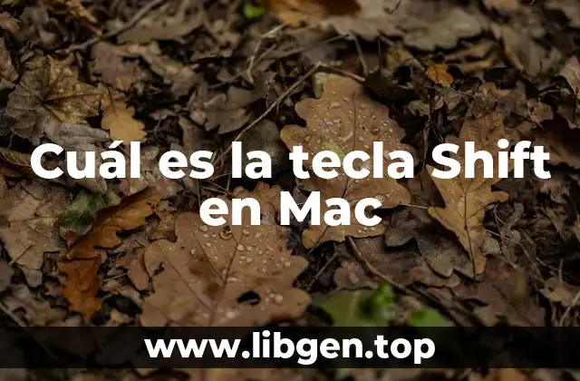 Cuál es la tecla Shift en Mac