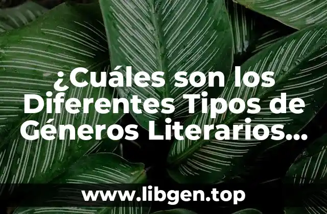 Ficción y No Ficción: Los Dos Grandes Géneros Literarios