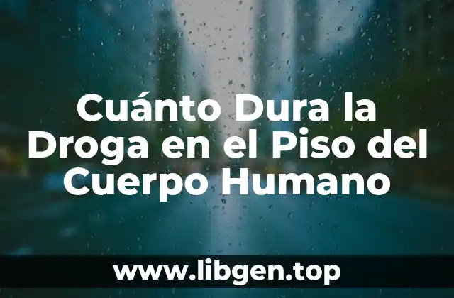 Cuánto Dura la Droga en el Piso del Cuerpo Humano