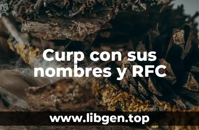 Ejemplos de CURP