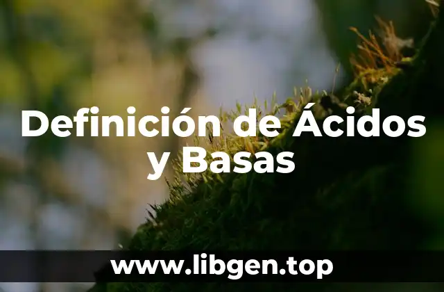 Definición de Ácidos y Basas
