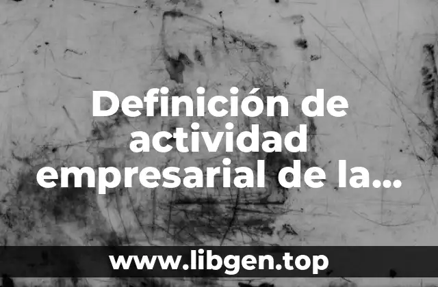 Definición de actividad empresarial de la administración pública