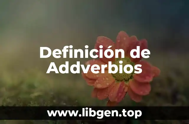 Definición de Addverbios