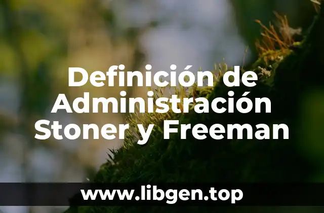 Definición de Administración Stoner y Freeman