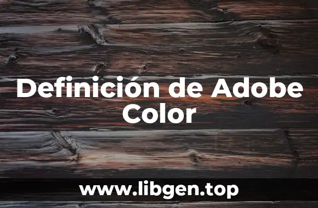 Definición de Adobe Color