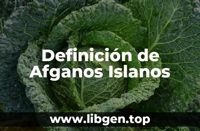 Definición de Afganos Islanos