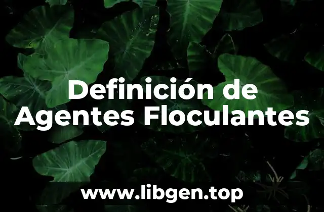 Definición de Agentes Floculantes