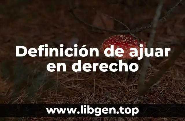 Definición de ajuar en derecho