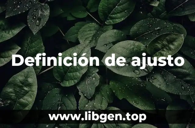 Definición de ajusto