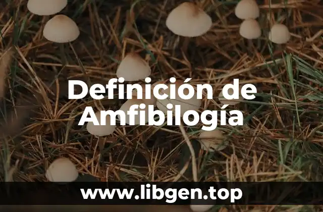 Definición de Amfibilogía