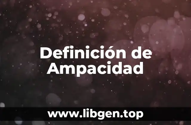 Definición de Ampacidad