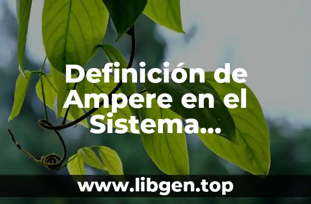 Definición de Ampere en el Sistema Internacional