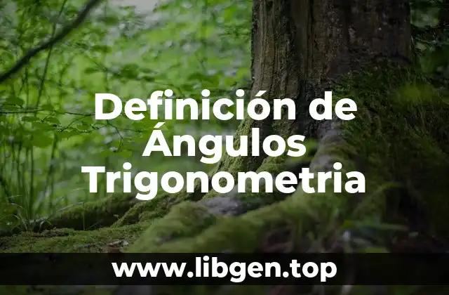 Definición de Ángulos Trigonometria