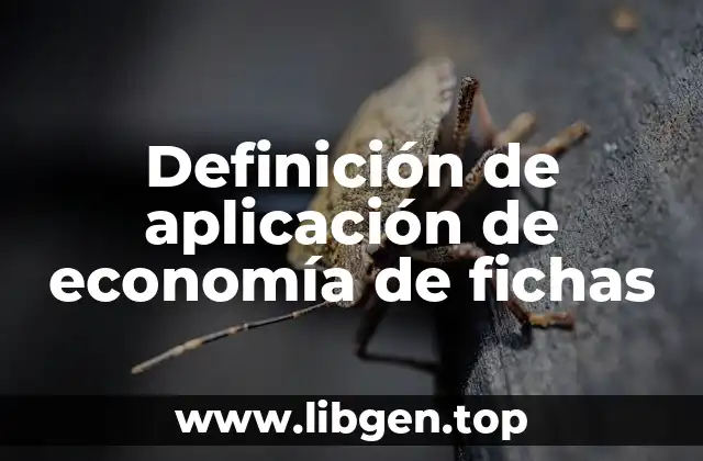 Definición de aplicación de economía de fichas