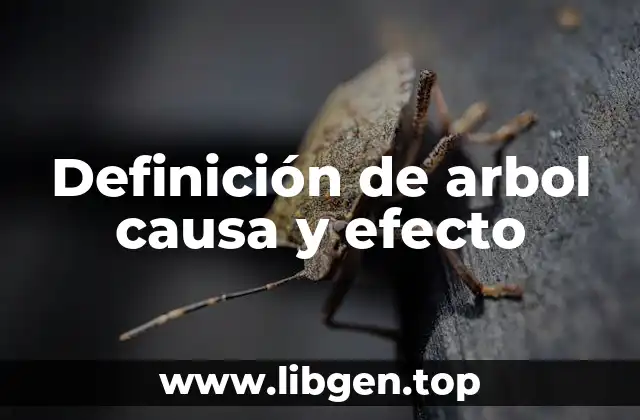 Definición de arbol causa y efecto