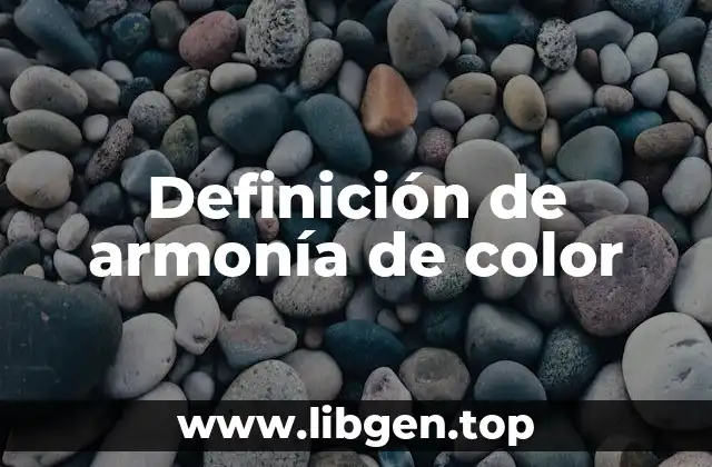 Definición de armonía de color