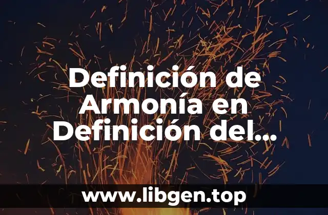 Definición de Armonía en Definición del Diseño