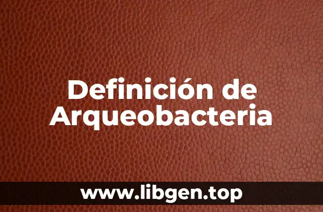 Definición de Arqueobacteria
