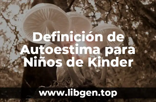 Definición de Autoestima para Niños de Kinder