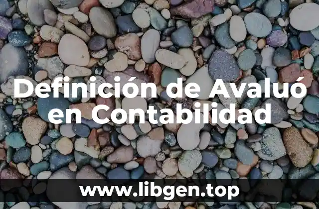 Definición de Avaluó en Contabilidad