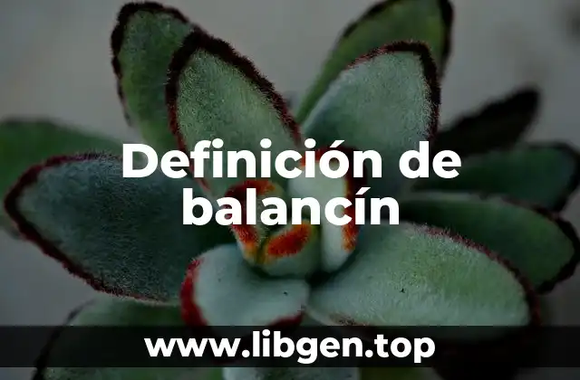 Definición de balancín