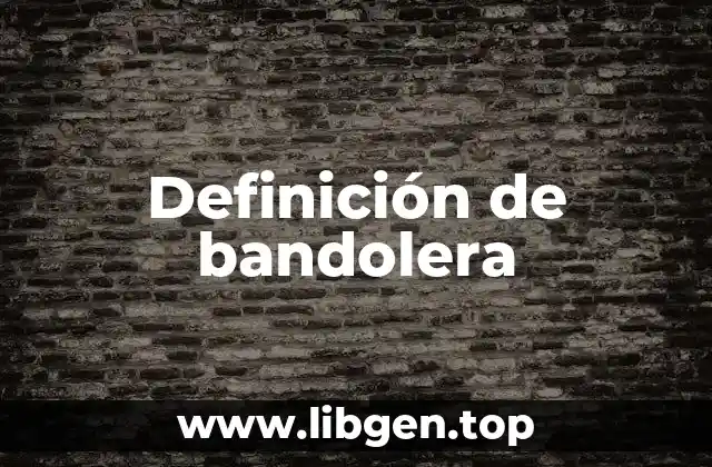 Definición de bandolera