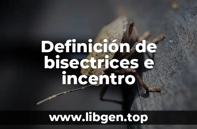 Definición de bisectrices e incentro