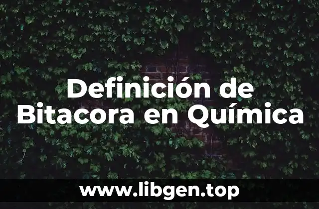 Definición Técnica de Bitacora