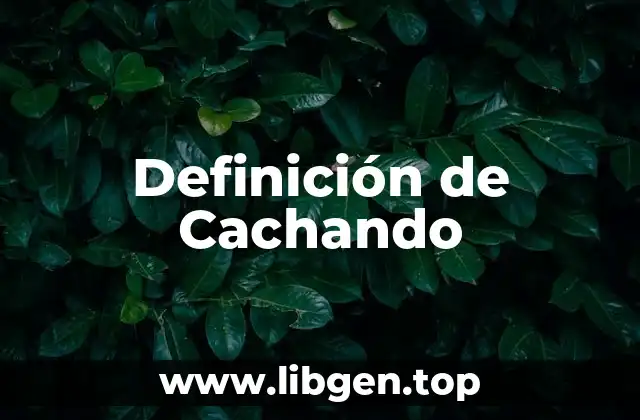 Definición de Cachando