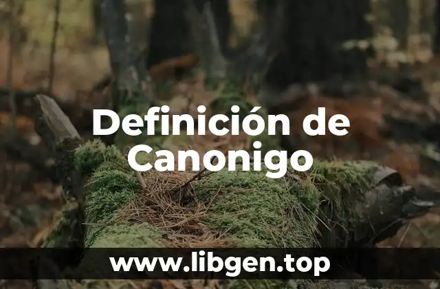 Definición de Canonigo