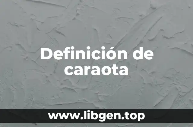 Definición de caraota