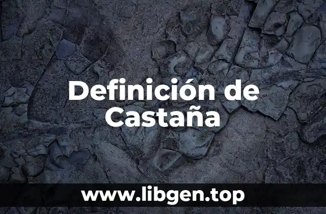 Definición de Castaña