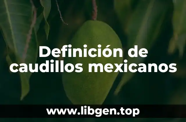 Definición de caudillos mexicanos