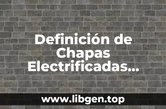 Definición de Chapas Electrificadas Automotrices