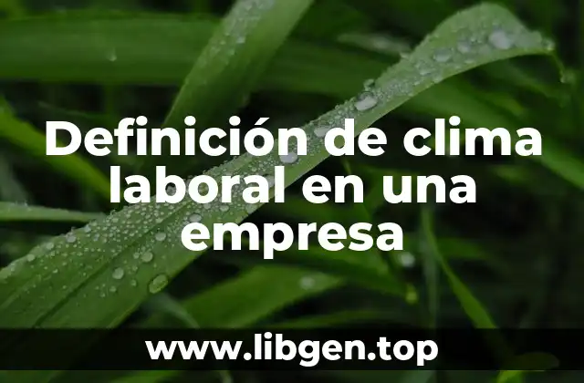 Ejemplos de clima laboral en una empresa