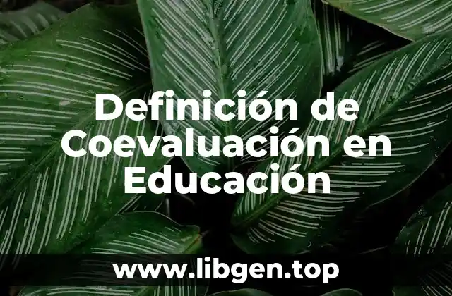 Definición de Coevaluación en Educación