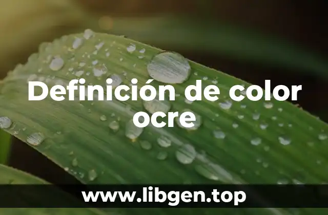 Ejemplos de color ocre