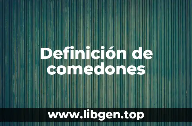 Definición de comedones