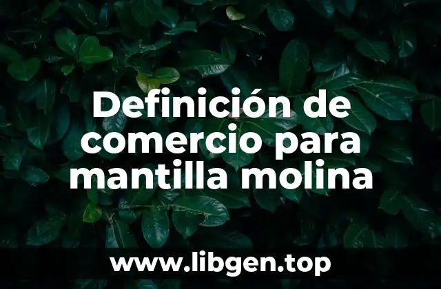 Definición de comercio para mantilla molina