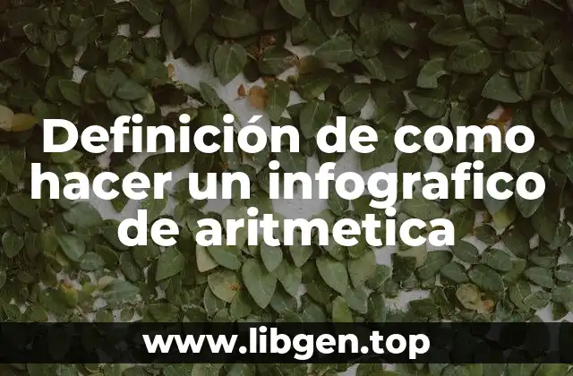 Definición de como hacer un infografico de aritmetica